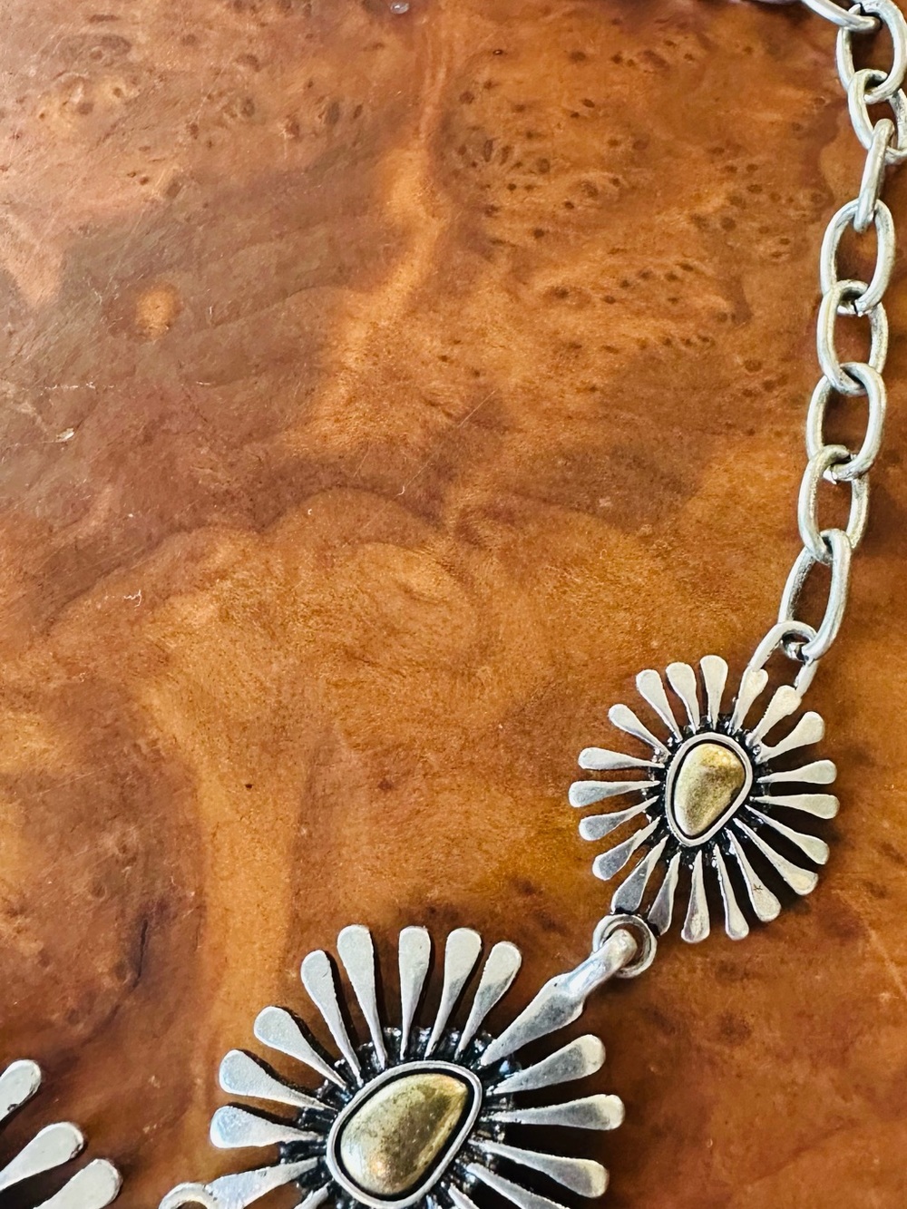Lucky Brand Silver-Tone Daisy Necklace with Gold Accents - Picture 5 of 8
